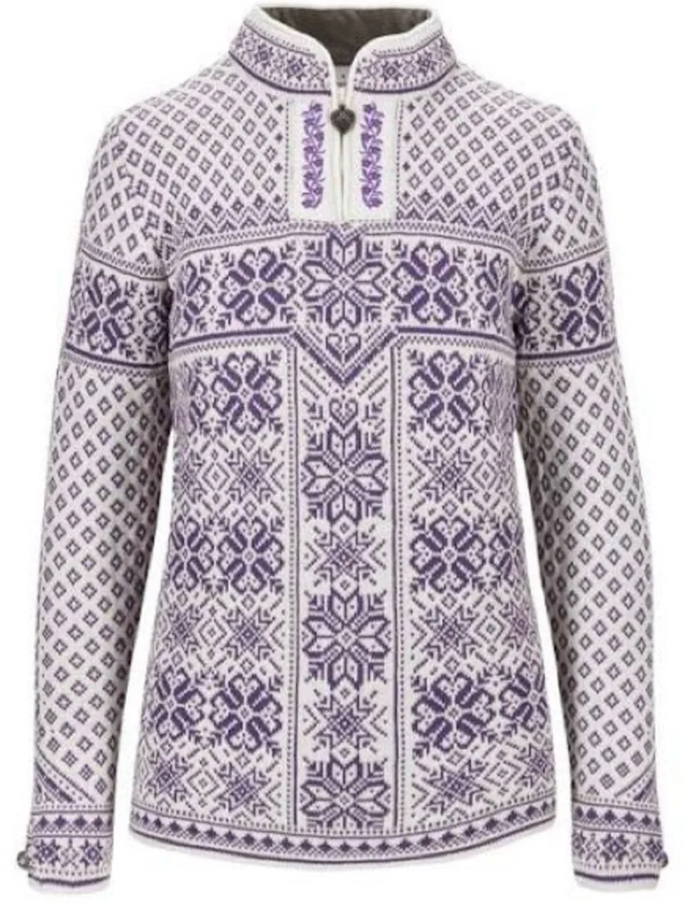Womens Purple Dale of Norway Peace Sweater  Rare color 100% wool